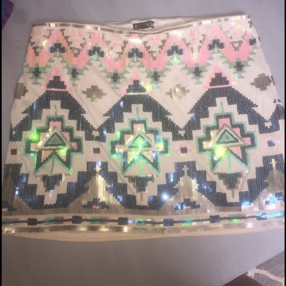 Express Sequence Mini Skirt